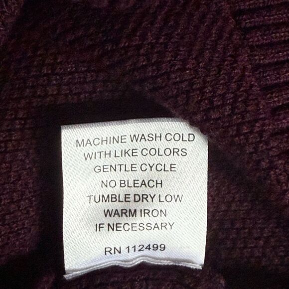 Tailorbyrd Mens Luxe 1/4 Zip Mock Neck Pullover  Burgundy Sweater. Size Large. - Picture 8 of 8